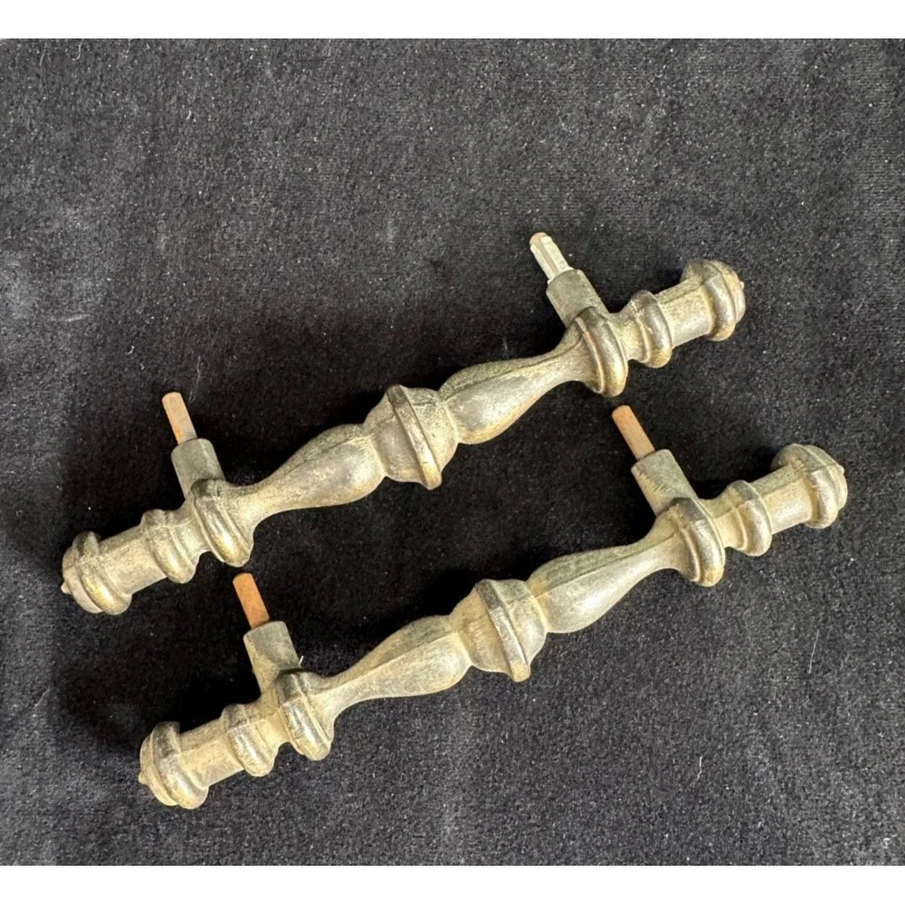Vintage Brass Handles Pulls Salvage Hardware Heavy Brass 7 